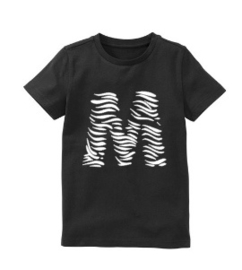 Letter shirt zebra