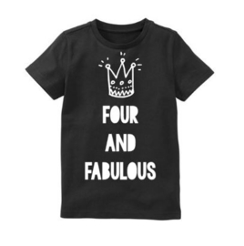 Verjaardagsshirt Four and fabulous