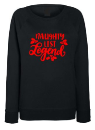 Kerst Sweater NAUGHTY LIST LEGEND