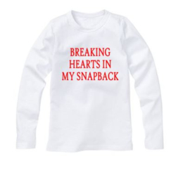 Valentijns shirt BREAKING HEARTS IN MY SNAPBACK