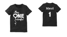 Verjaardagsshirt Mrs. One derful ballon