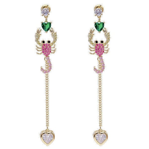 FEH04 - pair of festive earhooks in gift box with CZ cristal