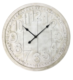Wooden Whitewash Clock Dia 70x4.5cm