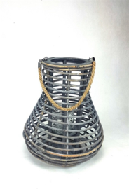 Grey Bamboo Lantern Flask 15*29*40cm