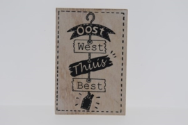 Postkaart hout Oost West Thuis Best