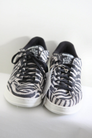 Reebok - Zwart suede zebra sneakers - 42