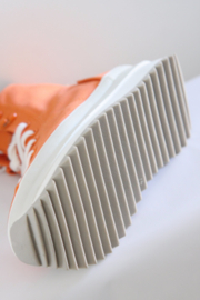 Tamaris - Oranje canvas platform sneakers - 41