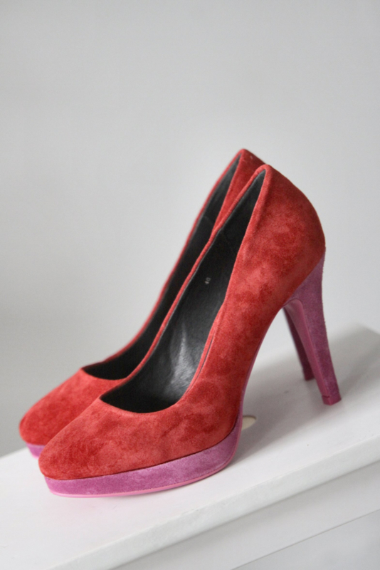 beetje stereo vlot Nieuw! Black by Manfield - Rood roze suede pumps - Mt 40 | NEW IN |  Galamini Store