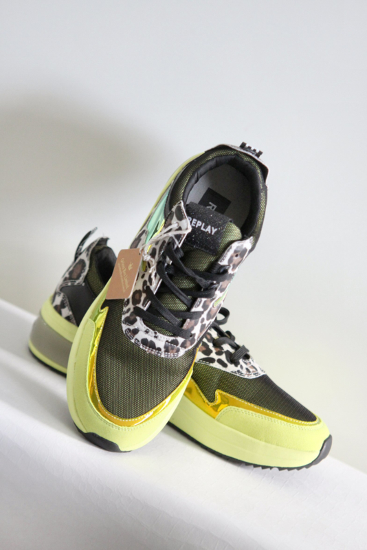 wervelkolom Afkeer Voorbijganger Replay - Geel neon lederen sneakers met print - Mt 37 & 38 | NEW IN |  Galamini Store