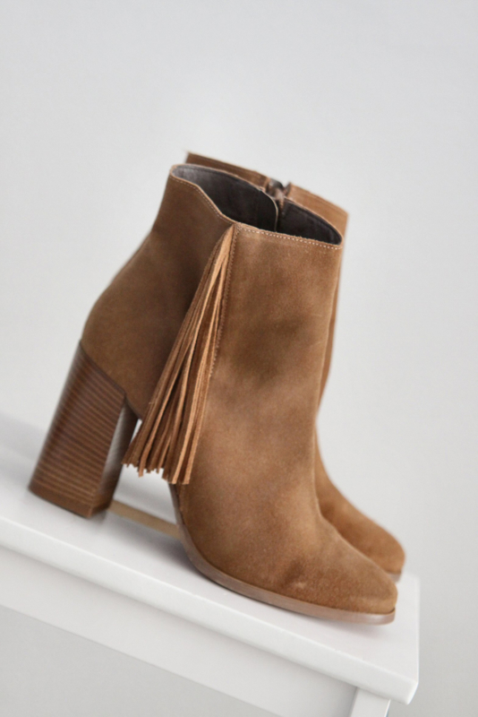 Wonderbaar Invito - Bruin suede lederen enkellaarsjes met franje - Mt 41 QV-97