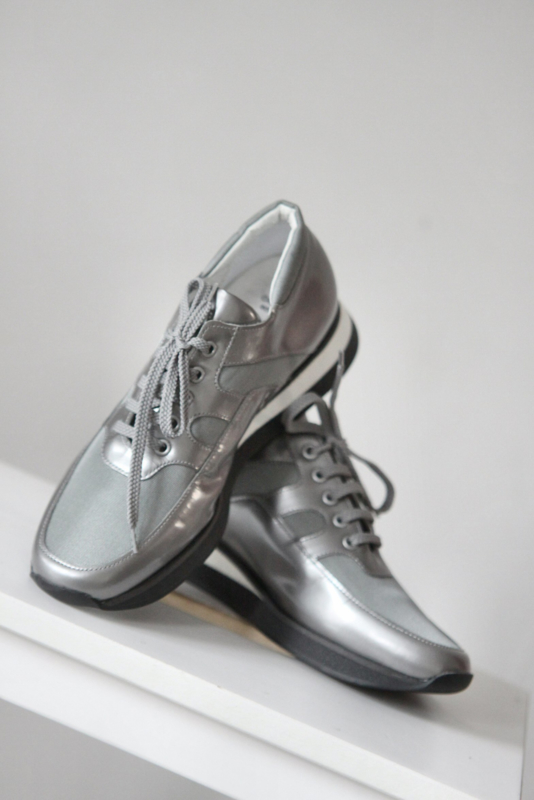 Gabor - Zilver metallic lak leder & mesh sneakers - Mt 37,5 4,5 | NEW IN | Galamini Store