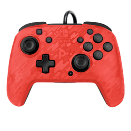 Faceoff Deluxe Wired Controller Camo Red