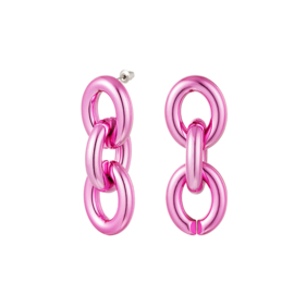 Metallic Earrings Pink