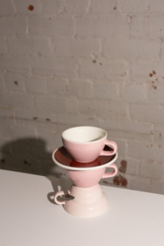 Uitverkocht op dit moment - Limited Edition Roze: Manuka Pink cappuccino kop 190 ml in overdoos 6 stuks