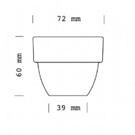 cupping kom 110ml/ 210ml / 260ml in overdoos 6 stuks