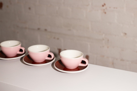 Uitverkocht op dit moment - Limited Edition Roze: Manuka Pink cappuccino kop 190 ml in overdoos 6 stuks