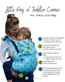 Little Frog XL toddler carrier (preschooler), Natural Miles