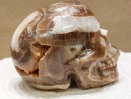 Chocolade calciet/aragoniet human skull