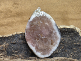 Roze amethist hanger