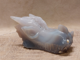 Agaat geode draak