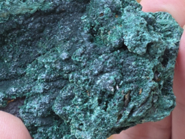 Malachiet ruw cluster/zijde malachiet, Congo