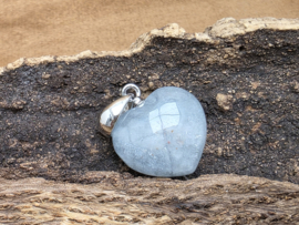 Aquamarijn hanger hart