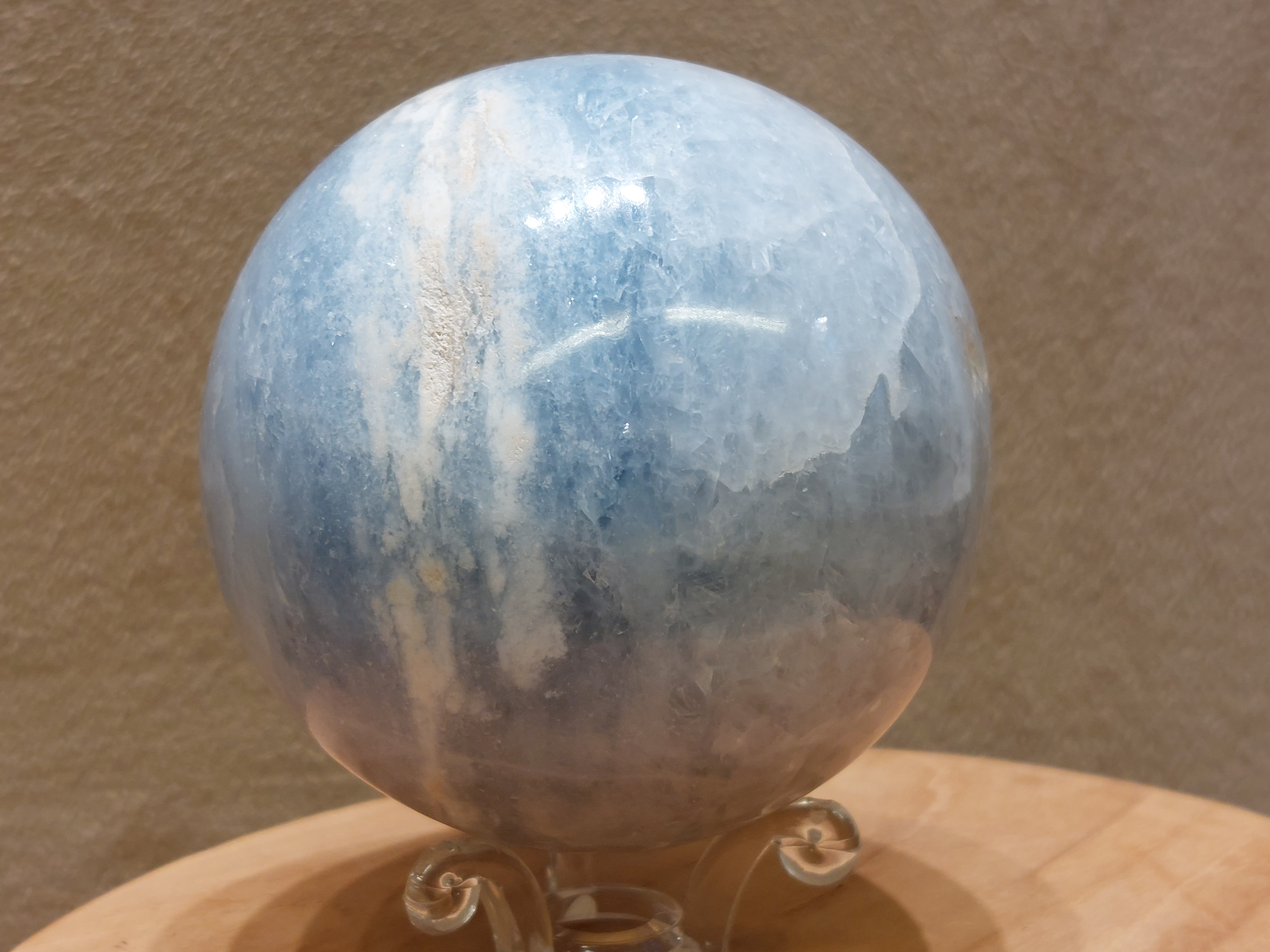 Blauwe calciet bol
