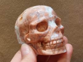 Roze chalcedoon human skull