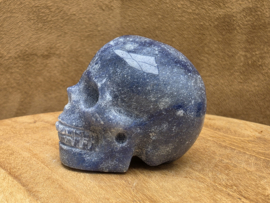 Blauwe kwarts human skull