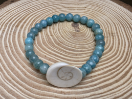 'Special edition' amazoniet met shiva eye armband Siepie zelluf