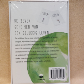 De zeven geheimen van de schildpad, kaarten en boek