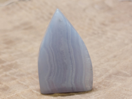 Blauwe chalcedoon of  blue lace agaat vlam