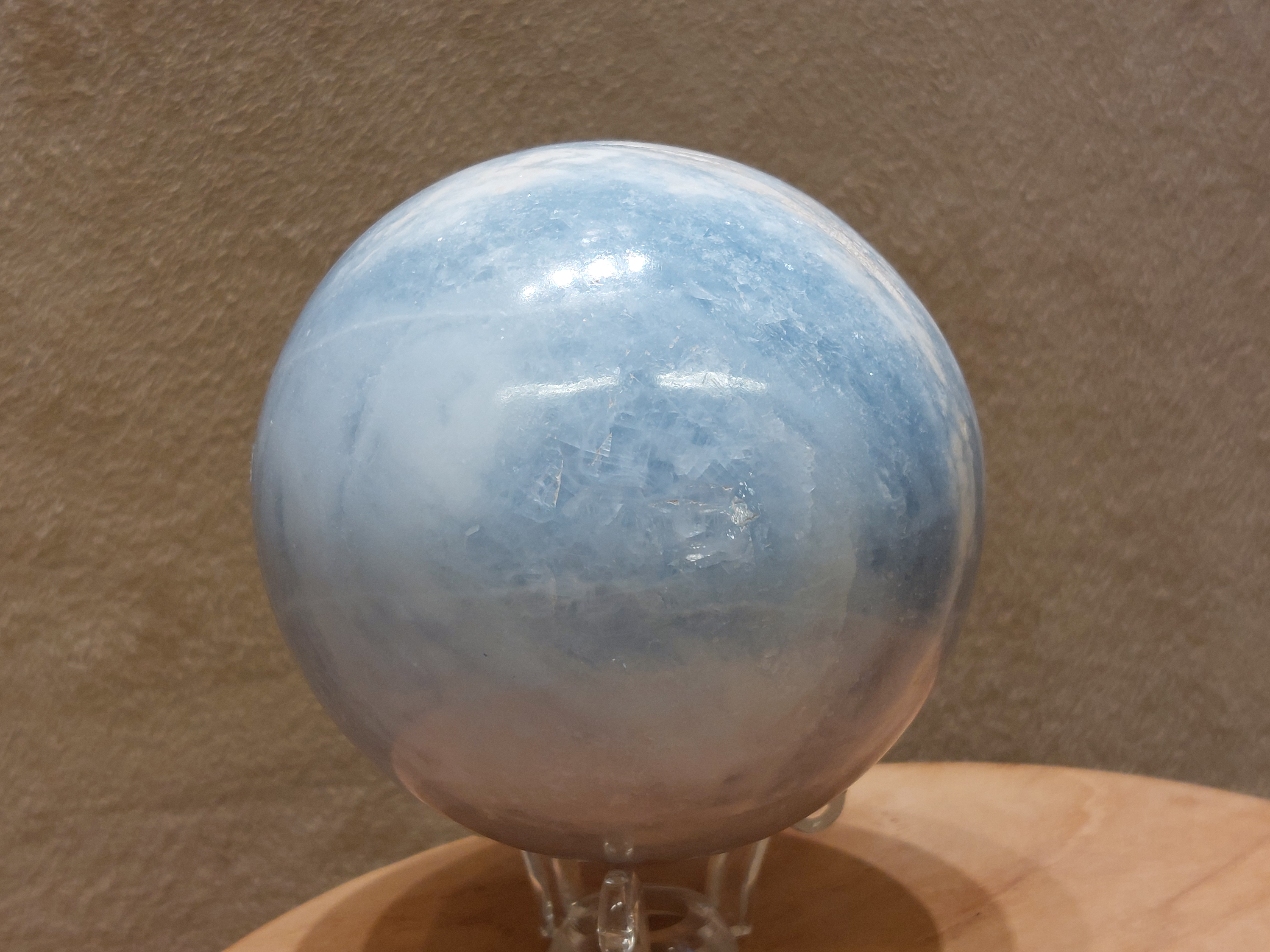 Blauwe calciet bol