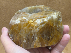 Golden healer of limoniet kwarts theelicht