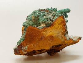 Rosasiet met kristallijne hemimorfiet, Mexico