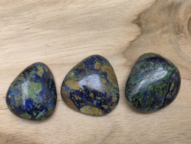 Azuriet malachiet knuffelsteen met chrysocolla