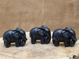 Zwarte obsidiaan olifant