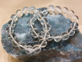 Bergkristal kogelarmband 12mm