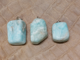 Blauwe aragoniet hanger