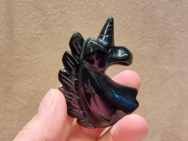 Zwarte obsidiaan eenhoorn