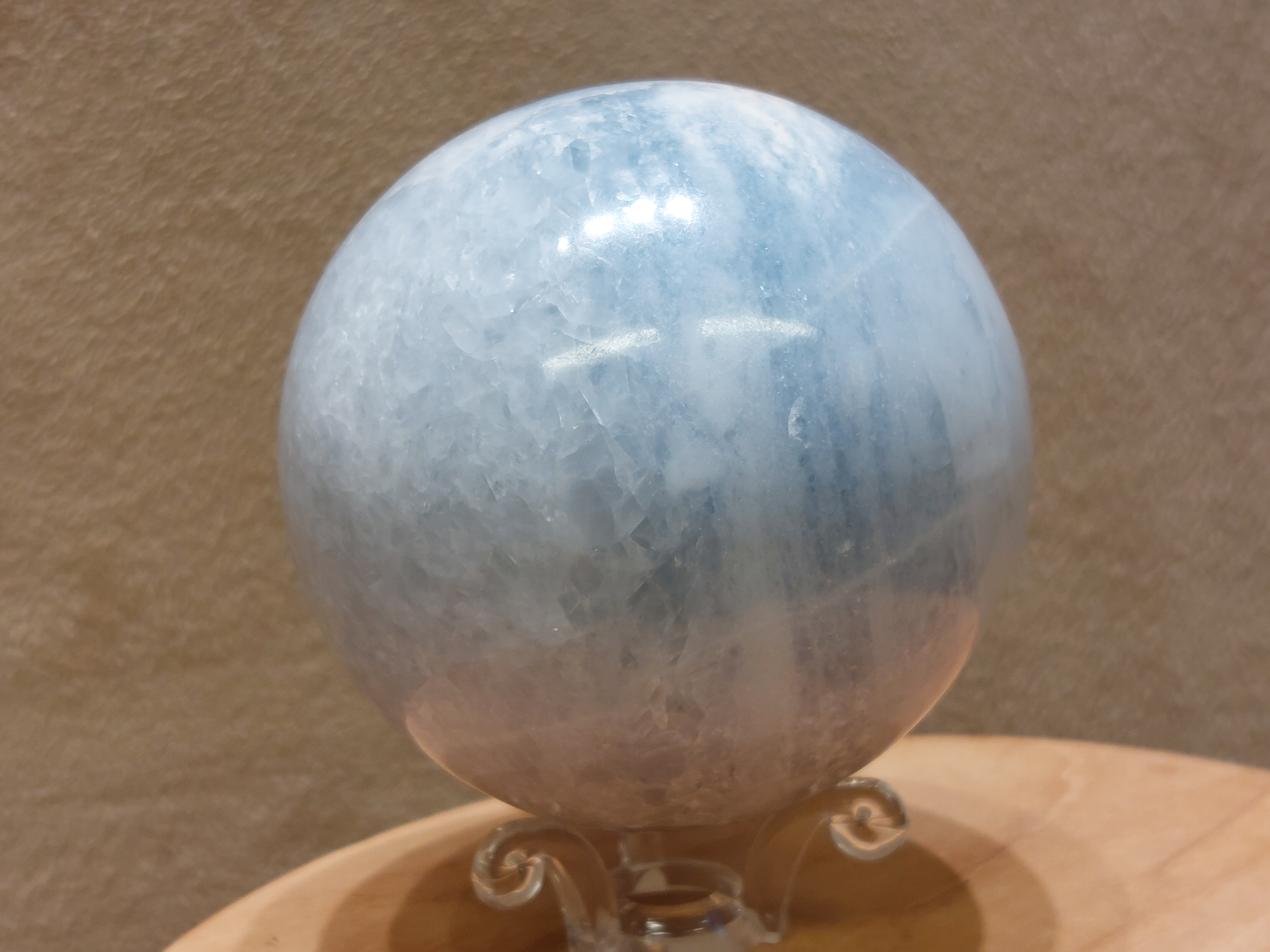 Blauwe calciet bol