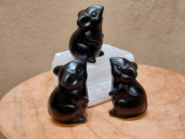 Zwarte obsidiaan muis