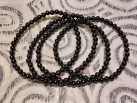 Onyx kogelarmband 4 mm