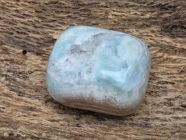Blauwe aragoniet handsteen