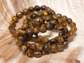 Tijgeroog nugget armband