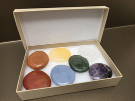 Chakra set platte opleg stenen