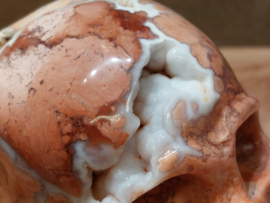 Roze chalcedoon human skull