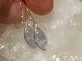 Fluoriet oorbellen in zilver