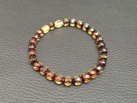 Barnsteen armband facet geslepen