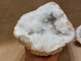 Bergkristal geode set groot